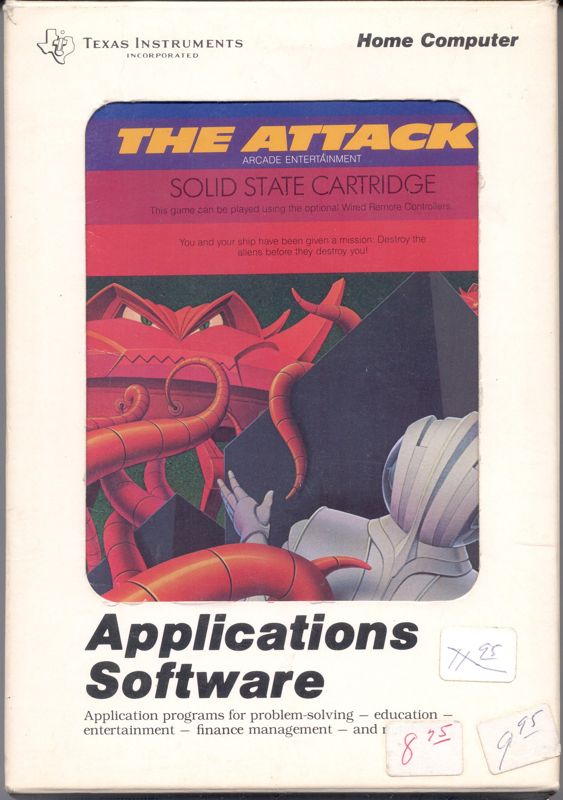 The Attack box art for TI-99